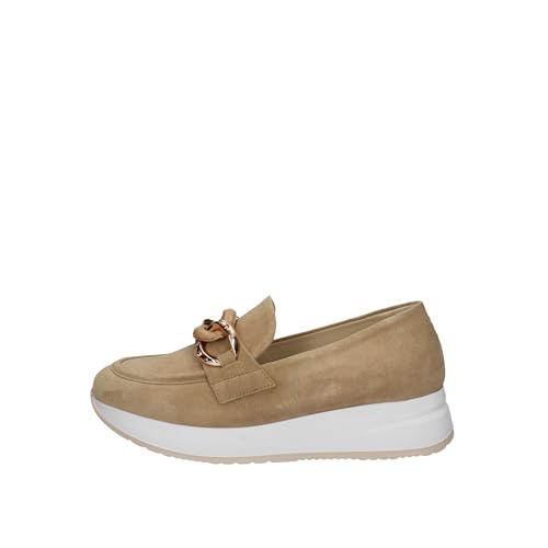 Melluso Scarpe Mocassini Made in Italy Tomaia Camoscio 37 / Beige