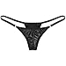 Yihuimin Womens Sexy Low Rise Micro Back G-String Thongs T-Back Tiny Panties Underwear Black One Size