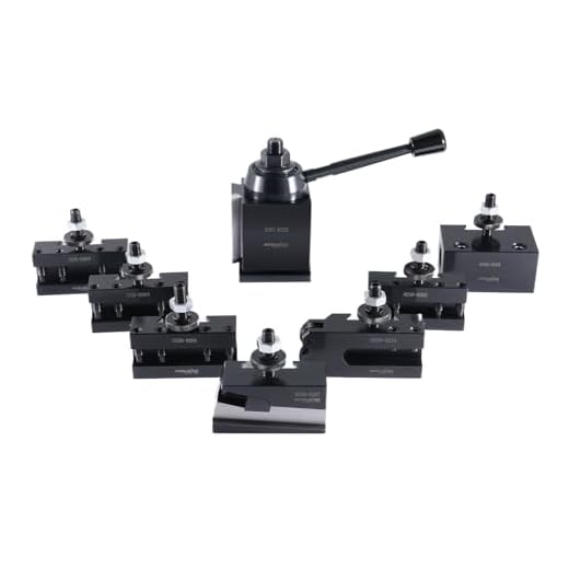 Accusize Industrial Tools Bxa 6 Pc Wedge Type Quick Change Tool Post Set Plus 2 Oversize Bxa Style 1 Turning and Facing Holders, 0251-0228