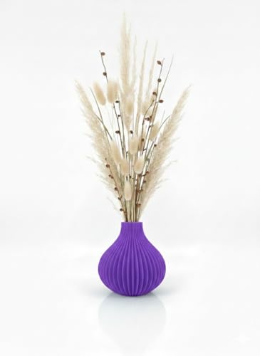 Vase design 3D violet mat de qualité supérieure pour bouquet séché - 2