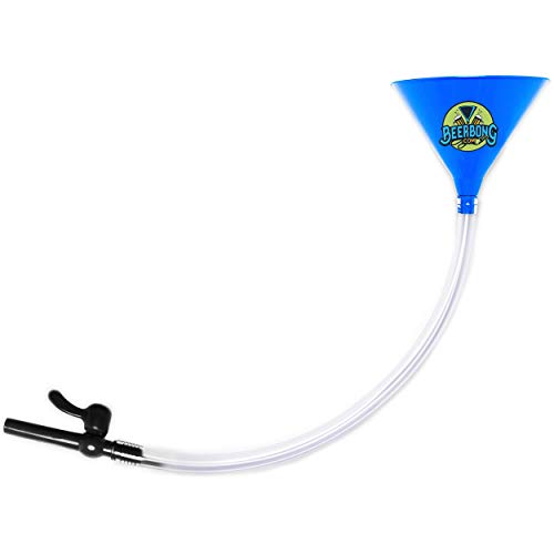 Large Beer Bong Funnel with Valve (3’ Long) Fun for College Parties, Tailgating, Spring Break, and Drinking Games | Kink-Free Tube, Leak-Resistant Valve | Custom Colors