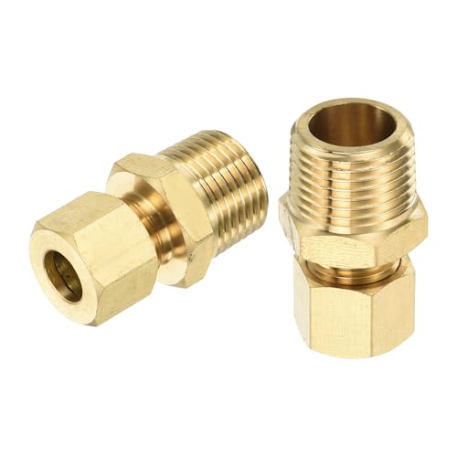 uxcell 3Pcs Brass Compression Tube Fitting, 5/16