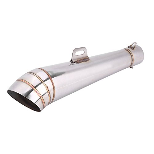 Silenciador de Escape de Motocicleta de Acero Inoxidable de 51 mm, Conversi¨®n de Silenciador de Escape de Motocicleta del Silenciador de Escape para Motocicleta Atv Modificaci¨®n de Motocicleta