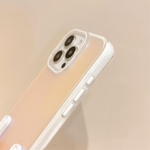Étui en cuir de luxe pour iPhone 15 Pro coque chic antichoc bleu ciel - 2