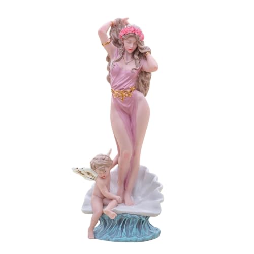 SAIONJI Aphrodite Statue 9 Inch Greek Goddess Venus and Cupid Figurine