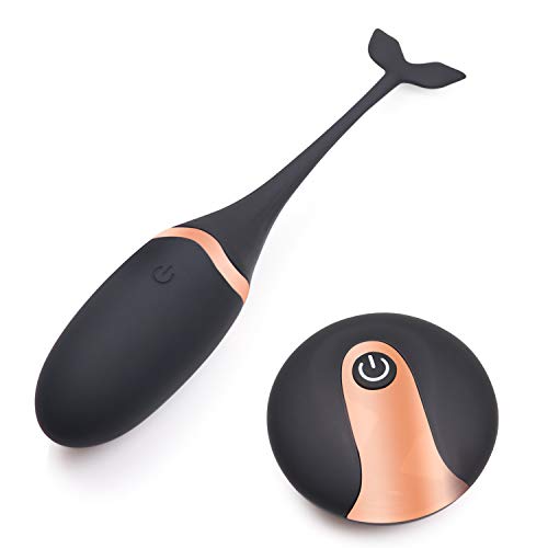 Gaogoo Tadpole em forma de USB carregador sem fio controle remoto Fun Teasing Touch Fishtail preto