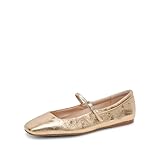 Dolce Vita Women's, Reyes Gold Distressed Leather, 8, Medium