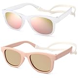 Hycredi Flexible Bendable Baby Polarized Sunglasses with Strap for Newborn Infant Boys Girls Age 0-18 Months...