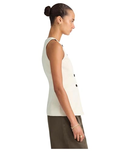 Madewell Women's Crewneck Cutaway Vest-Tencel Twill2