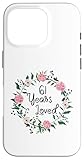 61 years loved men women floral 61 year old 61th birthday custodia per iphone 16 pro