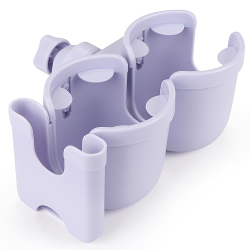 Image of Accmor Stroller Cup Holder with Phone Holder, Bike Cup Holder, Universal Cup Holder for Uppababy Nuna Doona Strollers, 2-in-1 Cup Holder for Walker, Wheelchair, Scooter