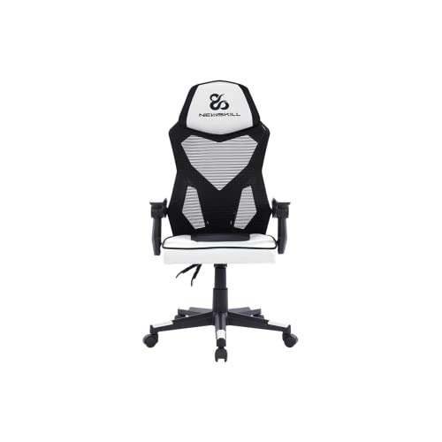 NEWSKILL Silla Gaming Tela Transpirable Eros, Respaldo Mallado, Silla de Escritorio Altura Ajustable, Reposabrazos fijos,...