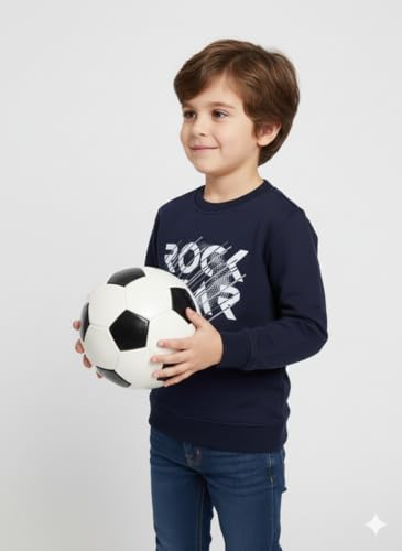 Image of Mack Jonney Boys Printed Fleece Sweatshirt - Warm Winter Pullover for Kids -M5367