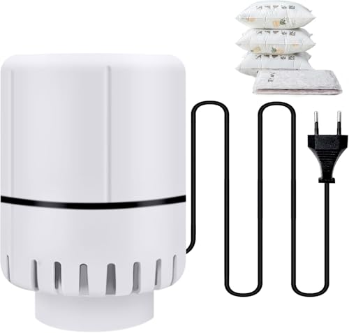 Pompa Sottovuoto Elettrica per Sacchetti Vestiti, 30W 220V Pompa a Vuoto Potente per Sacco a Compressione Sottovuoto, Un'aspirazione Ultra Potente di 4.2 Kpa