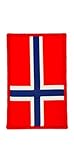 Parches Bordados Bandera Noruega con Colores Oficiales - Escudo bordado - Parches Moteros Bordados - Parches Militares, parche Noruega (Noruega)