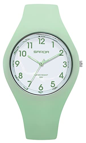 Gosasa Sport Watches for Unisex Silicone Strap Casual Watch Analog Display Quartz Fashion Candy Wristwatch Waterproof