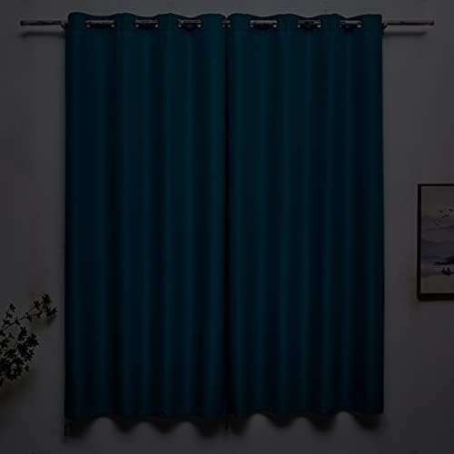 DREAM ART Outdoor Waterproof Privacy Curtains, Grommet Top Windproof Patio Drapes for Porch, Gazebo, Deck, UV Protection, 2 Panels, 54" Wx84 L (137x213 cm), Dark Teal — view 4