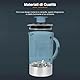 Eiszerkleinerer und Mixer für Milchshakes und Smoothies aus Edelstahl und Glas, 1,8 l, 1200 W