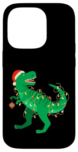 Funny T-Rex Dinosaur, Christmas New Year Holiday Present Fun �X�}�z�P�[�X iPhone 14 Pro �p