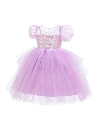 Vestido de Princesa para Niña 7 Años Color Púrpura miniatura 3