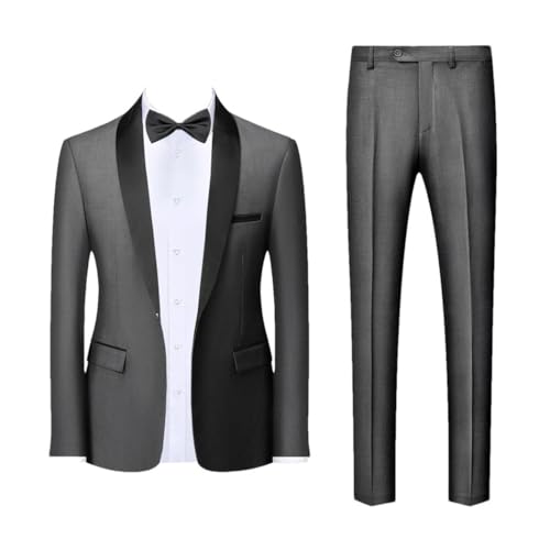 Mens Slim Fit Three Piece Suit Blazer Vest Pants Business Casual Outfit for Groom Wedding Party