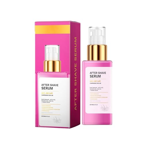 Strawberry Vanilla After Shave Oil Smooth Skin, Aceite Para Después Del Afeitado Con Fresa Y Vainilla, Aceite Tratamientos Post Afeitado con Ácido Hialurónico, para Prevenir Pelos Encarnados (1PC, B)