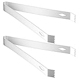 2PCS Mini Metal Tongs, Stainless Steel Tongs for Serving Food, Small Metal Tong for Appetizers Buffet Toaster, Charcuterie Accessories & Kitchen Utensils - 6.3 Inch