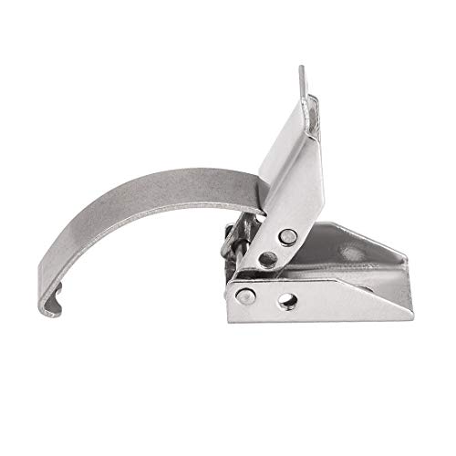 Image of uxcell 1.83-inch SUS304 Stainless Steel Draw Toggle Latch with Spring-Steel Hook - 3 Pcs