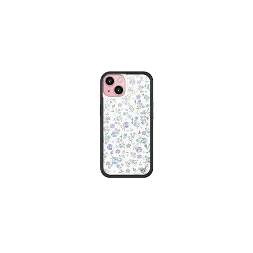 Lilac & blue floral iPhone 16 case by Wildflower