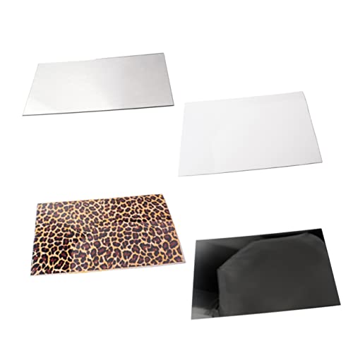 AKOOSY 自粘式 アコースティックギター用ピックガードシート ミラー仕上げ 用ピックガード素材 ブランク ギターバス用保護フィルム付き