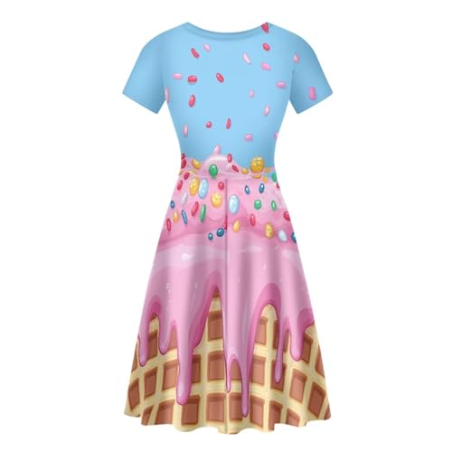 Image of POLERO Sunflower Dress for Women Floral Summer Dresses Short Sleeve Casual Sundresses Midi Dresses