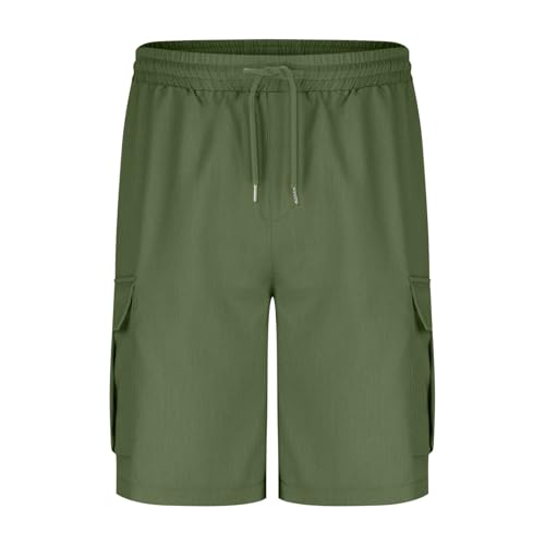 Pantalones de trabajo para hombre, cortos y ligeros, para verano, pantalones cargo cortos para hombre, muchos bolsillos, pantalones cortos de verano, pantalones cortos deportivos cargo de verano con