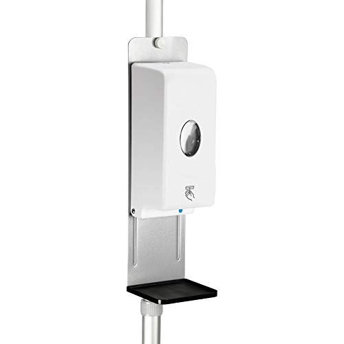 Plotter Paper Direct Hand Sanitizer Stand w/Automatic Dispenser, Sign Holder & Adjustable Pole - Touchless Station for Hand Sanitizer - Standing Hand Sanitizer Dispenser for Office or Business Use