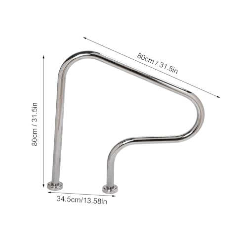 Barandal para piscina de acero inoxidable 83 cm miniatura 7
