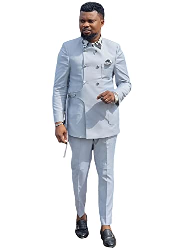 Costume deux pièces à double boutonnage Ulnomio hommes smoking de loisir