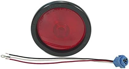 Grote 53112 - Torsion Mount Ii 4" Stop/Tail/Turn Light - Male Pin, Red Kit (53102 + 91740 + 67002)