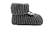 Weiche Babyschuhe gestrickt, Babychucks Unisex Strickschuhe, warme gehäkelte Stricksocken für Neugeborene 0-6M (Anthrazit)