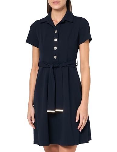 Image of Tommy Hilfiger Women's Scuba Midi Tie Waist Dress