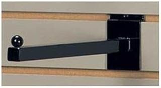 Straight Square Faceout Tube in Black 12 inches for Slatwall - Count of 10
