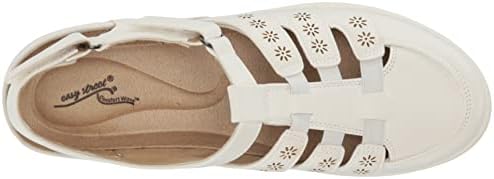 Easy Street Women's Rozene Mary Jane Flat, White, 10 Wide | Image 4