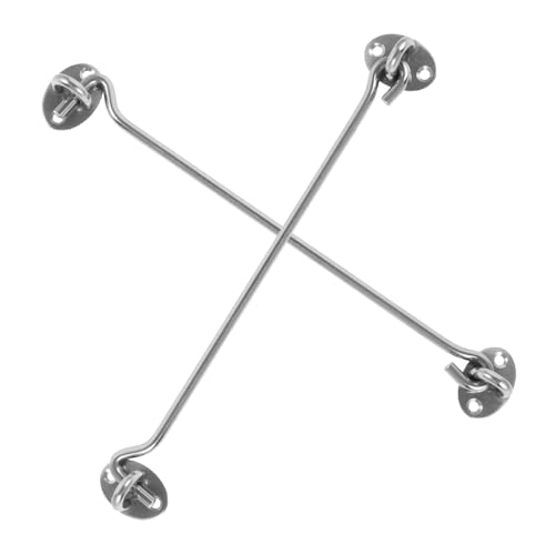 LIFKOME 2pcs Heavy Duty Window Hooks Door Latches for Barn Doors Sheds and Wood Fences Versatile Hook and for Indoor Outdoor Use