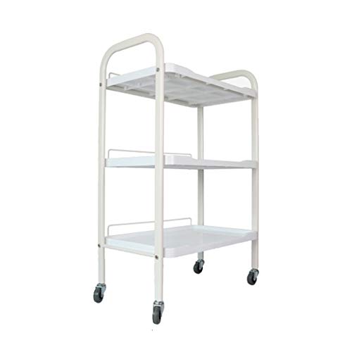 Trolley Carrello Medico Carrello Porta Attrezzi Carrello A 3 Strati per Salone di Bellezza con Ruote, Carrello per Attrezzature Mediche, Carrello per Cosmetici, Ripiano per La Casa, Carico 100 kg