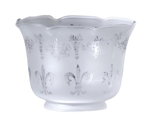 Image of B&P Lamp 4 inch Fitter Fleur-De-Lis Gas Shade, 5 1 /4 inch Ht., 7 1 /2 inch Diameter