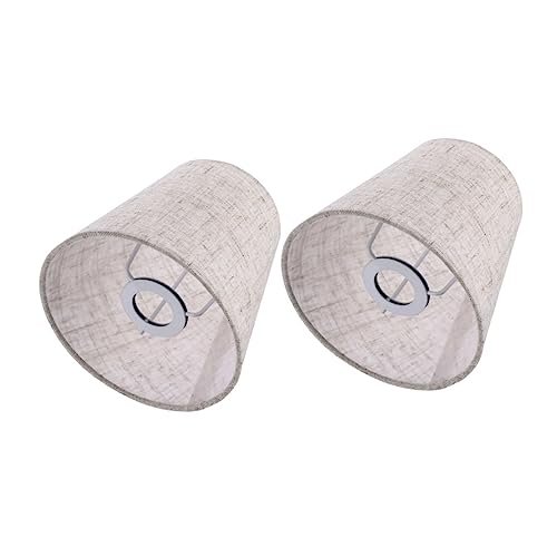 Homoyoyo Pantalla De Lámpara Cónica Gris - Tulipas Para Lámparas De Mesilla E27 - Tamaño 15x20 Cm Diseño Elegante y Moderno Ideal Para Lámparas De Mesa y Techo 2 Piezas