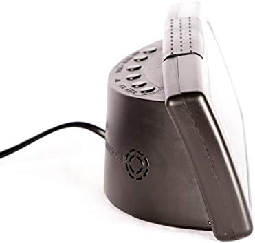 Side view of the Crony ZXTL-13A Digital LED Clock showing its integrated stand and power cable.