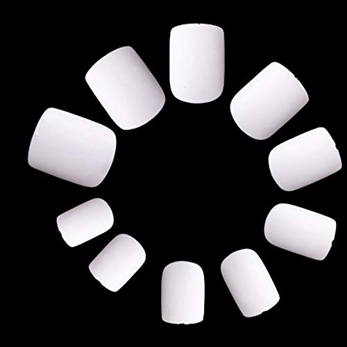 Enforten EFTBN02159 500Pcs Clear Short Square Full Cover Fake Nails Tips Artificial Acrylic False Nails thumb #5
