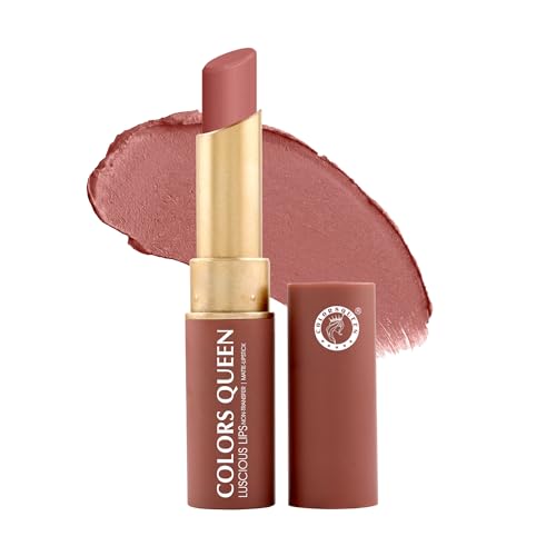 Image of Colors Queen Luscious Lips - Non Transfer Creamy Matte Lipstick | Highly Pigmented with Smooth Application | Long Lasting Lipstick Waterproof | Smudge Proof Lipstick for Women (21 - Snapshot - 3.5g)