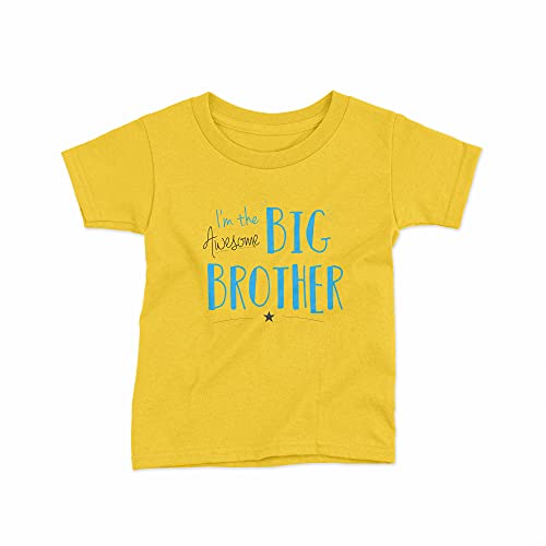 Reality Glitch Awesome Big Brother Kids T-Shirt (9-11 Years, Yellow)