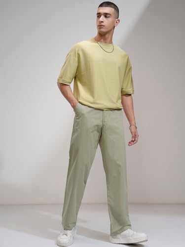 Image of Highlander Men's Carperter Fit Casual Trousers| Relaxed Fit | Perfect for Casual Outings,Travel & Work Wear | Trouser for Men