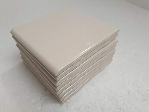Beige Bone Almond Ceramic 4.25 in Bullnose Tile 4x4 Square Trim Edge Classic Color 006 Daltile 0135 9 pc 1 Sq Ft
